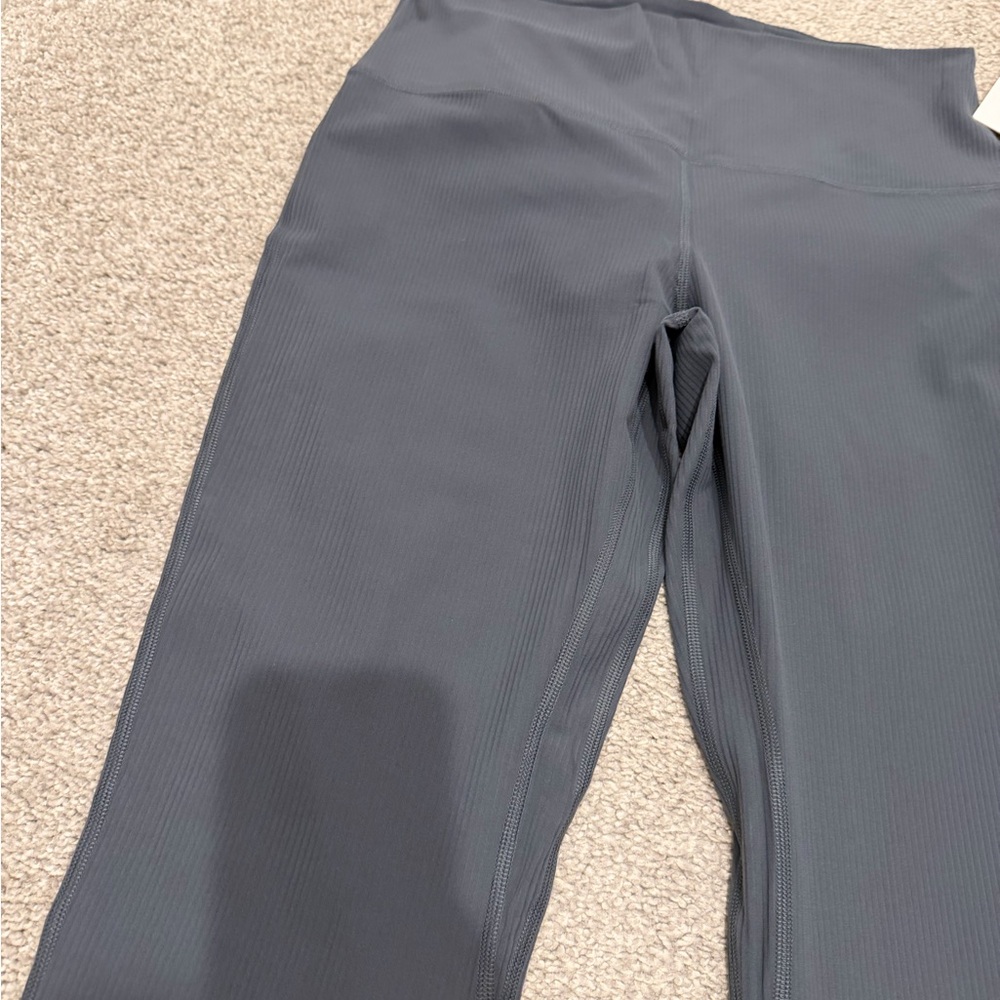 Lululemon NWT Align Ribbed Mini Flare Pants Size 10 Regular Oil Blue - Picture 5 of 5